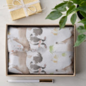 Met de hand getrokken waterverven dieren op het bo tissuepapier (Geschenk)