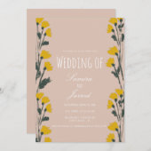 Met de hand getrokken wilde flora botanische tinta kaart (Voorkant / Achterkant)