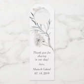 Met de hand getrokken zijbloem. Eenvoudig modern Flessenhanger (Voorkant)