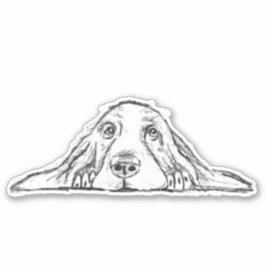 met de hand getrokken zwarte witte eenvoudige stic sticker