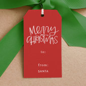 Met de hand Letterde Labels voor prettige kerstcad Cadeaulabel
