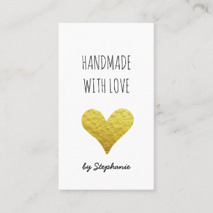 Met de Hand Met Liefde Gouden Hart   Sociale Media Visitekaartje