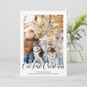 Met de hand op onze eerste verticale kerstfoto (Staand voorkant)