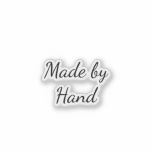 met de hand transparant sticker