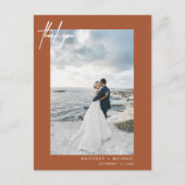 Met de hand uitgeruste eenvoudige terracotta Dank Briefkaart (Voorkant)