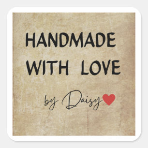 Met de Hand van Daisy met Liefde Sticker – Mooie K