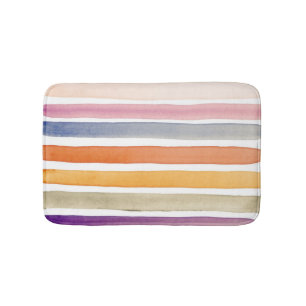 Met de hand van de waterverf geschilderde borstels badmat