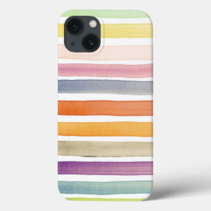 Met de hand van de waterverf geschilderde borstels iPhone 13 hoesje
