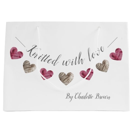 Met de hand vervaardigde cadeaus groot cadeauzakje (Voorkant)