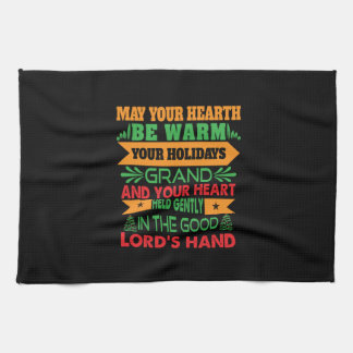 Met de kerstcadeautjes is uw hart warm theedoek