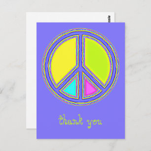 Met de kleuren gevuld PEACE-teken 1 Briefkaart