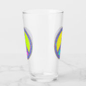 Met de kleuren gevuld PEACE-teken 1 Glas (Rechts)