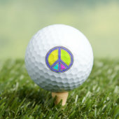 Met de kleuren gevuld PEACE-teken 1 Golfballen (Insitu Shirt)