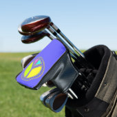 Met de kleuren gevuld PEACE-teken 1 Golfheadcover (Insitu)