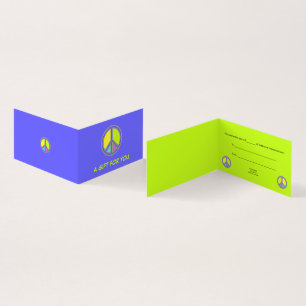 Met de kleuren gevuld PEACE-teken 1 Kaart