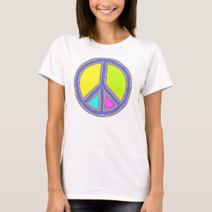 Met de kleuren gevuld PEACE-teken 1 T-shirt