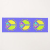 Met de kleuren gevuld PEACE-teken 1 Yogamat (Voorkant (horizontaal))