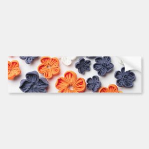 Met de lente vervaardigde plantenslijmen oranje bl bumpersticker