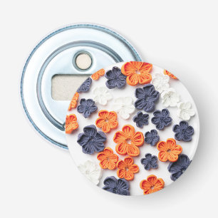 Met de lente vervaardigde plantenslijmen oranje bl button flesopener