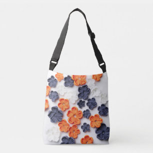 Met de lente vervaardigde plantenslijmen oranje bl crossbody tas