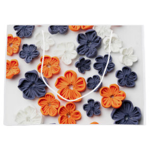 Met de lente vervaardigde plantenslijmen oranje bl groot cadeauzakje