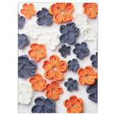 Met de lente vervaardigde plantenslijmen oranje bl klembord (Achterkant)