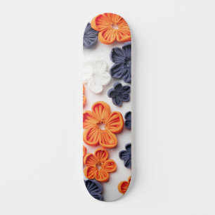 Met de lente vervaardigde plantenslijmen oranje bl skateboard