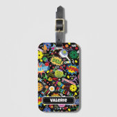 😍 met de naam gemengde pickleball black bagagelabel (Voorkant (verticaal))