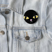 Met de ogen van de kat. ronde button 5,7 cm (In situ)