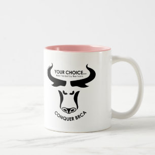 Met de rechter bediende BRCA Previvor Coffee Cup Tweekleurige Koffiemok