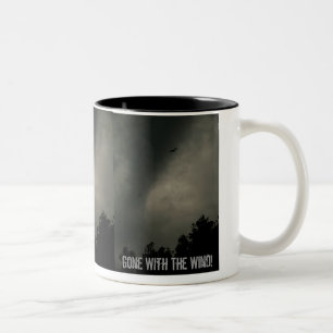 Met de wind. - Gepersonaliseerd Tweekleurige Koffiemok