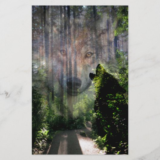 Met de Wolven. Briefpapier (Voorkant)