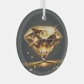 met diamanten ingelegd glas ornament (Voorkant Rechts)