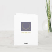 Met diepste sympathie, Gold penseelscriptnotitie K Kaart (Achterkant)