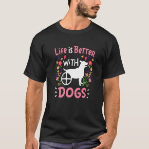 Met Dogs Dog-rolstoeleigenaars T-shirt
