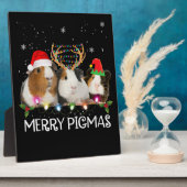 Met drie paigne kerstlampjes met kerstmis fotoplaat (Zijkant)