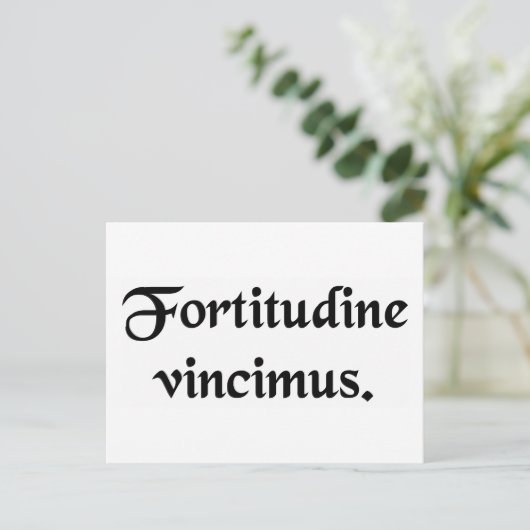 Met duurzaamheid veroveren we. briefkaart (Staand voorkant)