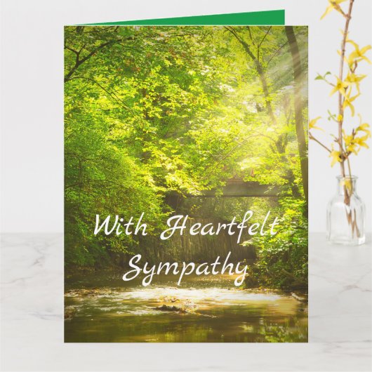 Met echt sympathie, prachtige aangepaste Kaart (Gele Bloem)