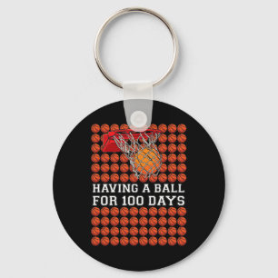 Met een bal van 100 dagen Basketball Kinder Boy Sm Sleutelhanger
