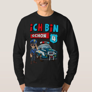 Met een Duitse tekst Ich Bin 4 Jahre Boys T-shirt