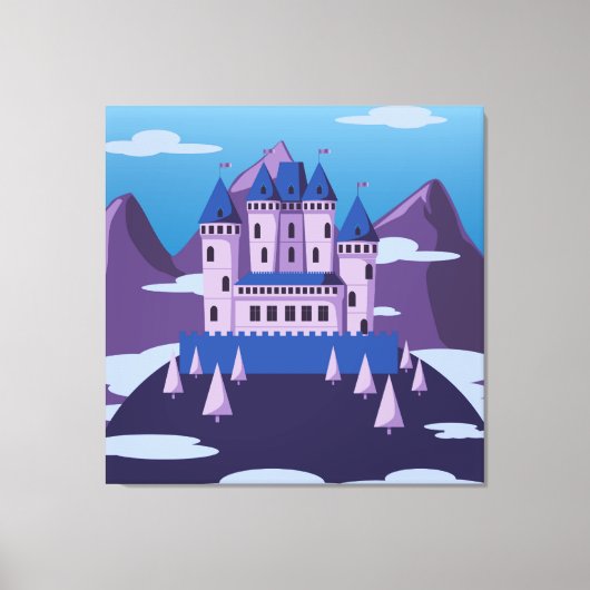 met een fantasikasteel bekleed canvas (Voorkant)