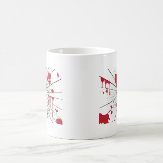 met een halogeengruid glas koffiemok (Center)