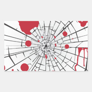 met een halogeengruid glas rechthoekige sticker