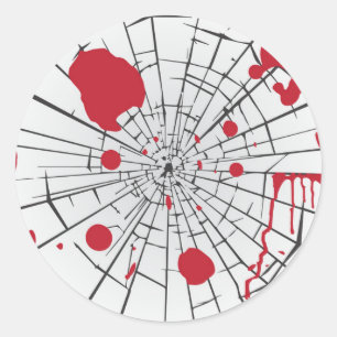 met een halogeengruid glas ronde sticker