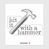 Met een hamer sticker (Vel)