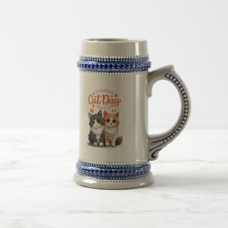 met een kattenthema bierpul