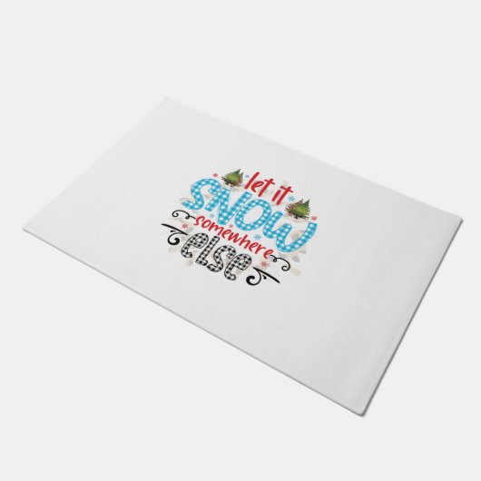 Met een kerstcadeau kun je het ergens anders sneeu deurmat (Schuin)
