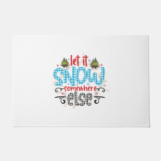 Met een kerstcadeau kun je het ergens anders sneeu deurmat (Voorkant)