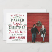 Met een kerstfeest bespaar je de datum save the date (Voorkant)