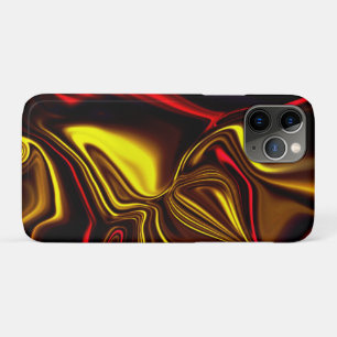 Met een kromme toon je rode en gouden strepen met iPhone 11 pro hoesje